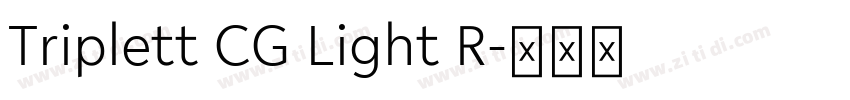 Triplett CG Light R字体转换
